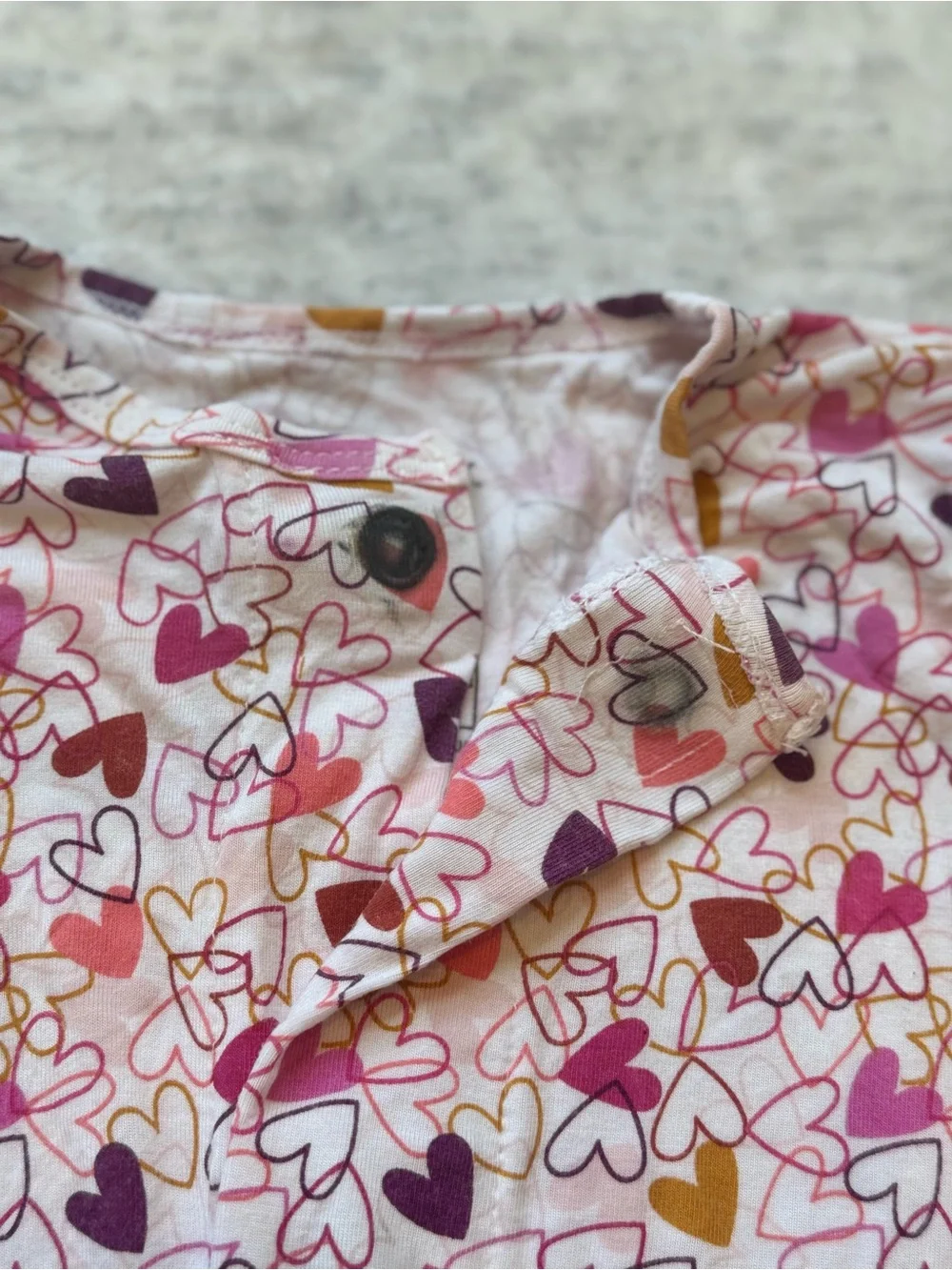 Magnetic Me Hot Pink Hearts Footie Sleeper 6-9M Baby Girl Modal Multicolor